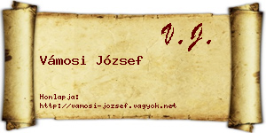 Vámosi József névjegykártya