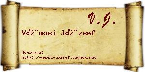 Vámosi József névjegykártya